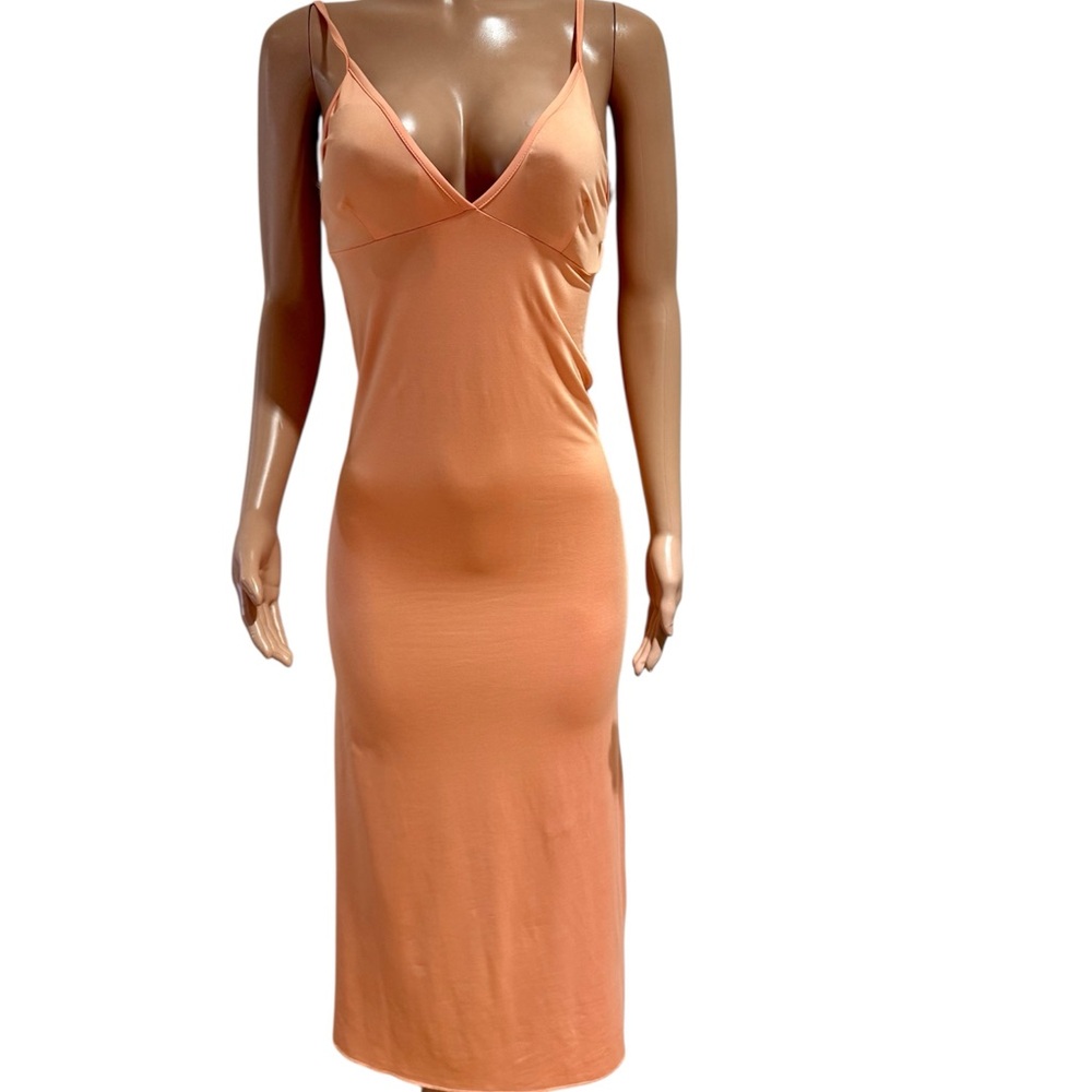 Orange Maxi Dress with Elegant Flow